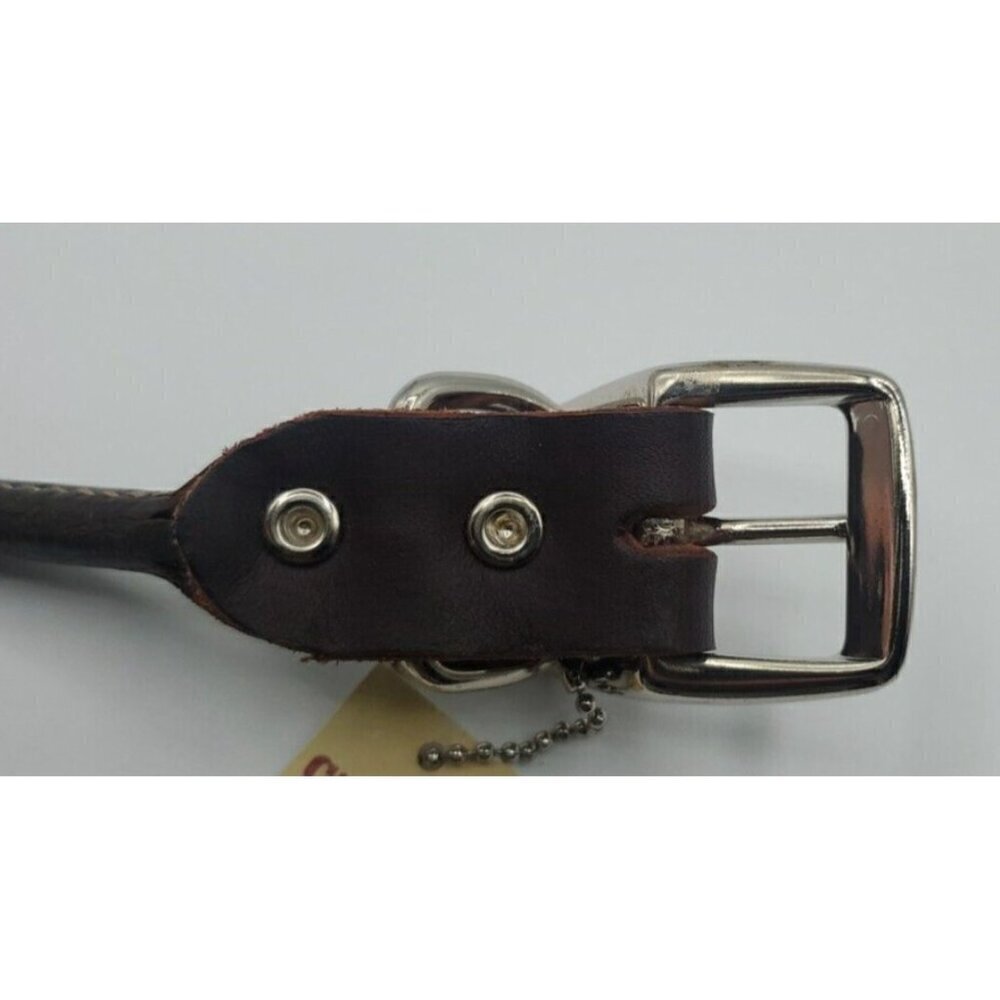 Circle T Pet Brown Leather Round Flat Rolled Dog Collar - 22 Inch NWT - Picture 7 of 7